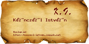 Könczöl István névjegykártya