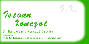 istvan konczol business card