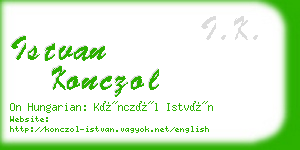 istvan konczol business card